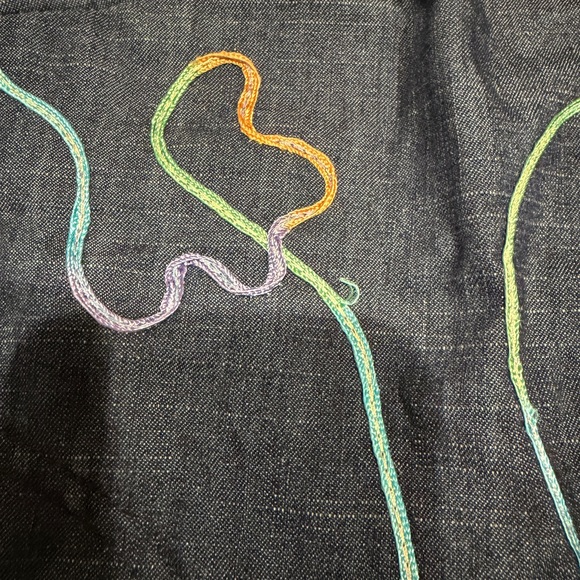 Napa Valley Woman Embroidered Artsy Blue Jacket 1X - Picture 9 of 11